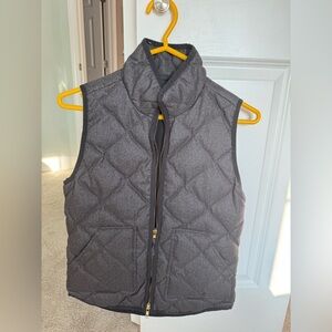 J. Crew Charcoal Quilted Vest